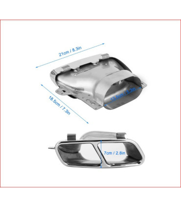EMBOUTS D'ÉCHAPPEMENT  MERCEDES LOOK A45 AMG