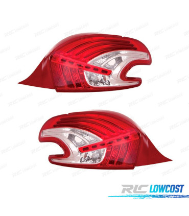 FEUX ARRIÈRE POUR PEUGEOT 208 12-15 LED