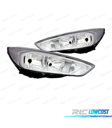 PHARES FORD FOCUS 14-18 FOND CHROMÉ