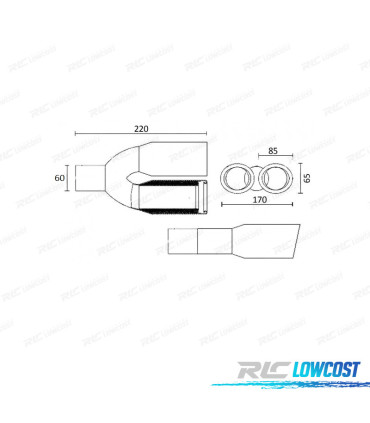 EMBOUT D'ÉCHAPPEMENT INOX