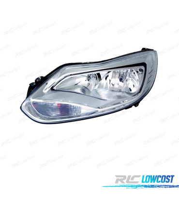 PHARE GAUCHE POUR FORD FOCUS IV 11-14 FOND CHROMÉ