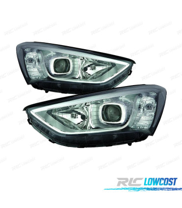 PHARES HYUNDAI SANTA FE 13-17 LED FEUX DIURNES