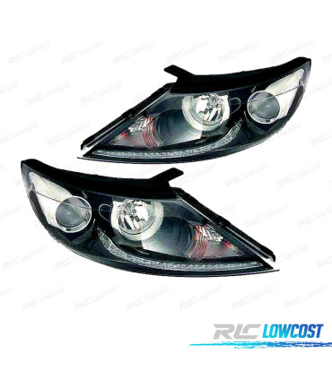 PHARES POUR KIA SPORTAGE SL 10-13 LED FOND NOIR