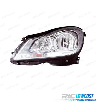 PHARE GAUCHE MERCEDES CLASSE C W204 10-14 FOND CHROMÉ
