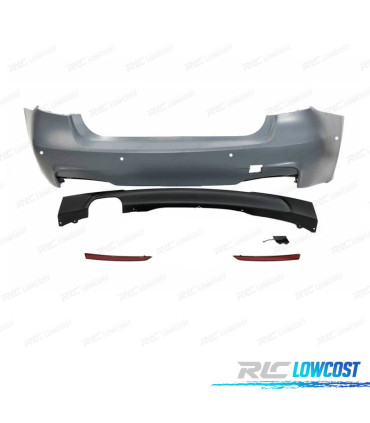 BOUCLIER ARRIÈRE BMW F30 LOOK M PDC DOUBLE SORTIE ÉCHAPPEMENT