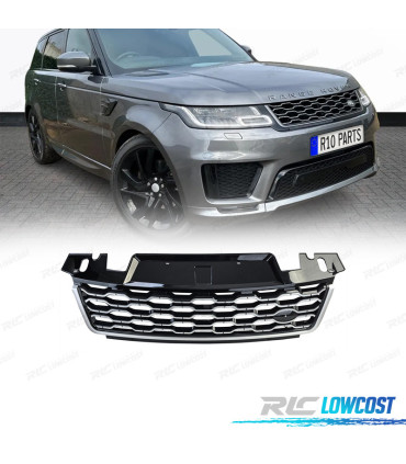 CALANDRE POUR RANGE ROVER SPORT 17-22 NOIR BRILLANT ARGENT