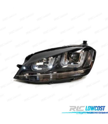 PHARE GAUCHE XENON VOLKSWAGEN VW GOLF 7 12-17 DRL NOIR