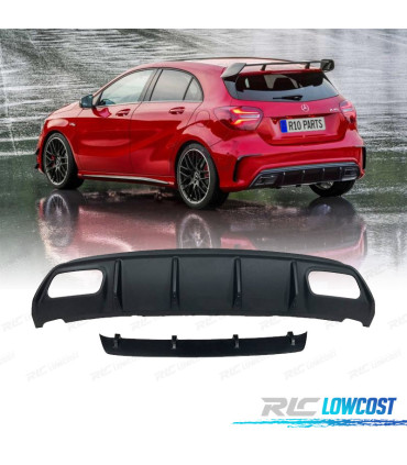 DIFFUSEUR MERCEDES CLASSE A W176 AMG 12-18 LOOK A45 NOIR MAT