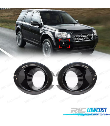 CONTOURS PHARES ANTIBROUILLARD LAND ROVER FREELANDER 2 10-13 NOIR BRILLANT