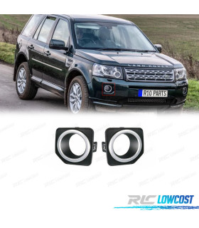 CONTOURS PHARES ANTIBROUILLARD LAND ROVER FREELANDER 2 13-14 NOIR CRHOMÉ