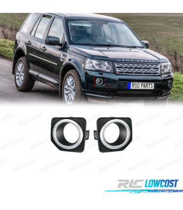 CONTOURS PHARES ANTIBROUILLARD LAND ROVER FREELANDER 2 13-14 NOIR CRHOMÉ