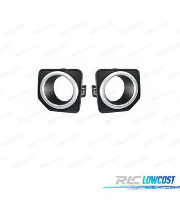 CONTOURS PHARES ANTIBROUILLARD LAND ROVER FREELANDER 2 13-14 NOIR CRHOMÉ