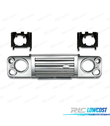 CALANDRE LAND ROVER DEFENDER 90 110 83-16 LOOK SVX ARGENT