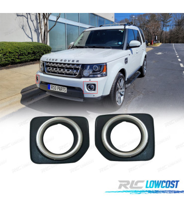 CONTOURS PHARES ANTIBROUILLARD LAND ROVER DISCOVERY IV 15-17 NOIR CRHOMÉ