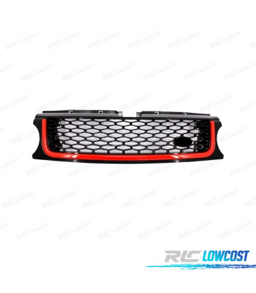 GRILLE RANGE ROVER SPORT 09-13 LOOK AUTOBIOGRAPHY NOIR BRILLANT ROUGE