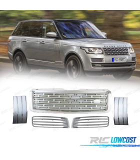 KIT GRILLES RANGE ROVER VOGUE 13-17 LOOK SVA AUTOBIOGRAPHY ARGENT CHROMÉ