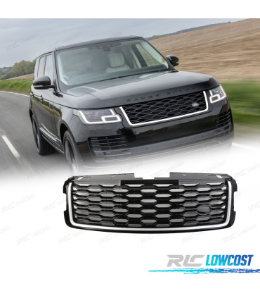 GRILLE RANGE ROVER VOGUE 18- NOIR BRILLANT CHROMÉ