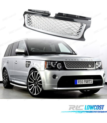 GRILLE RANGE ROVER SPORT 10-13 NOIR BRILLANT ARGENT LOOK AUTOBIOGRAPHY
