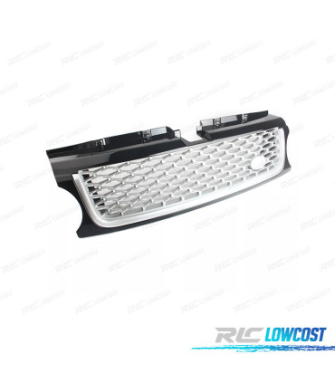 GRILLE RANGE ROVER SPORT 09-13 LOOK AUTOBIOGRAPHY NOIR BRILLANT ARGENT