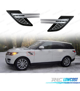 ENTRÉES D'AIR LATÉRALES RANGE ROVER SPORT 13-17 NOIR BRILLANT ARGENT
