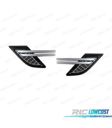 ENTRÉES D'AIR LATÉRALES RANGE ROVER SPORT 13-17 NOIR BRILLANT ARGENT