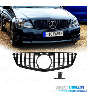 CALANDRE MERCEDES CLASSE C W204 07-14 LOOK AMG GT NOIR BRILLANT