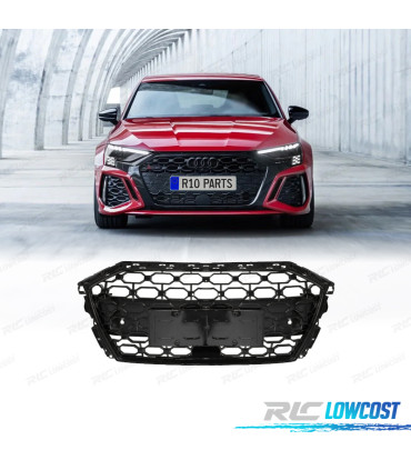 CALANDRE AUDI A3 8Y 21- LOOK RS3 NOIR BRILLANT
