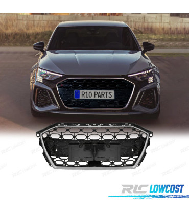 CALANDRE AUDI A3 8Y 20- LOOK RS3 ARGENT
