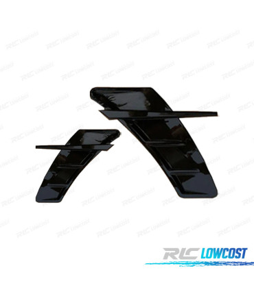 ENTRÉES D'AIR LATÉRALES AUDI A4 17-20 LOOK RS4 NOIR BRILLANT