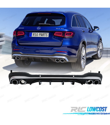 DIFFUSEUR MERCEDES X253 20-22 LOOK GLC 43 NOIR CHROMEÉ