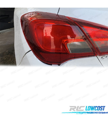 FEUX ARRIÈRE GAUCHE POUR OPEL CORSA E 3P 15-19 BLANC ROUGE