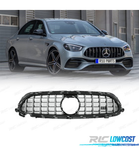 CALANDRE MERCEDES W213 21-23 LOOK GTR NOIR CHROMÉE