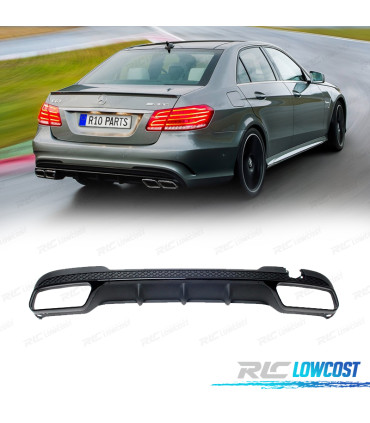 DIFFUSEUR ARRIÈRE MERCEDES CLASSE E W212 13-16 LOOK AMG E63 NOIR BRILLANT
