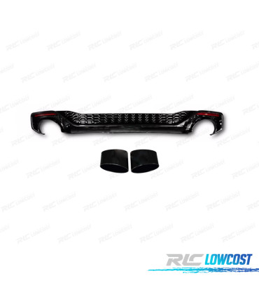 DIFFUSEUR ARRIÈRE AUDI A7 19-23 LOOK RS7 NOIR BRILLANT