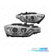 PHARES BMW F30 F31 11-15 ANGEL EYES LUMIÈRE DIURNE LED JAUNE FOND CHROMÉ
