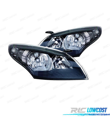 PHARES POUR RENAULT MEGANE III 12-14 FOND NOIR