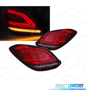 PILOTES MERCEDES CLASSE C W205 14-18 LED ROUGE BLANC