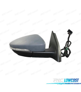 RÉTROVISEUR COMPLET DROIT VOLKSWAGEN VW PASSAT 10-17 LUMIÈRE AU SOL
