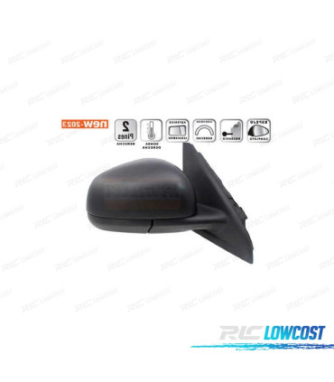 RÉTROVISEUR COMPLET DROIT SMART FORFOUR 14- 2 PINS