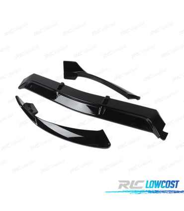 SPOILER LAME DE PARE-CHOCS AVANT MERCEDES CLASSE C W205 18-21 LOOK AMG NOIR BRILLANT
