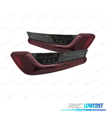 FEUX ARRIÈRE BMW G20 19-22 LOOK LASER ROUGE NOIR LED