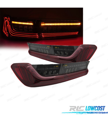 FEUX ARRIÈRE POUR BMW G20 19-22 LOOK LASER ROUGE NOIR LED