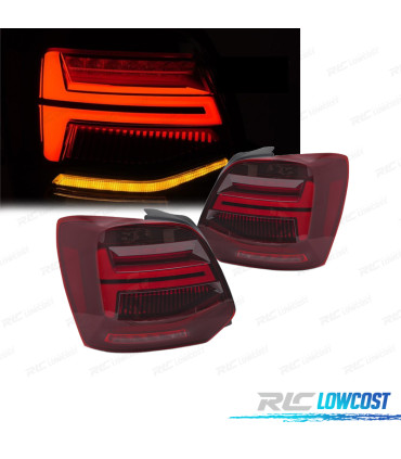 FEUX ARRIÈRE VOLKSWAGEN VW POLO 09-17 LED ROUGE DYNAMIQUES