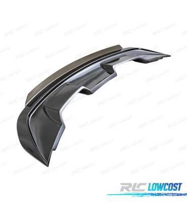 SPOILER AILERON FORD MUSTANG 15-23 LOOK GT500 WICKER BILL NOIR MAT