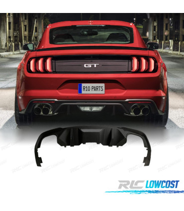 DIFFUSEUR ARRIÈRE FORD MUSTANG 18-23 LOOK GT DOUBLE SORTIE