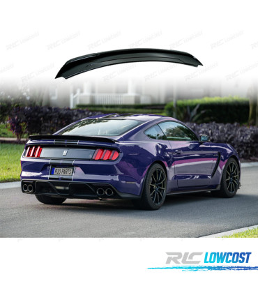AILERON SPOILER FORD MUSTANG 15-23 LOOK GT350 NOIR BRILLANT