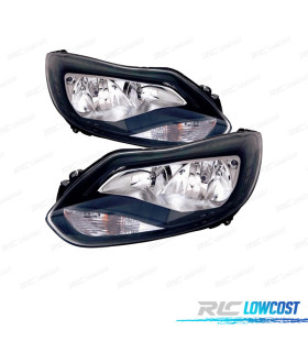 PHARES POUR FORD FOCUS IV 11-14 FOND NOIR