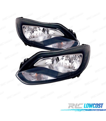 PHARES POUR FORD FOCUS IV 11-14 FOND NOIR