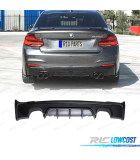 DIFFUSEUR ARRIÈRE BMW F22 F23 LOOK M PERFORMANCE NOIR MAT