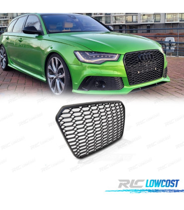 GRILLE AUDI A6 C7 4G 11-14 LOOK RS6 2020 NOIR MAT